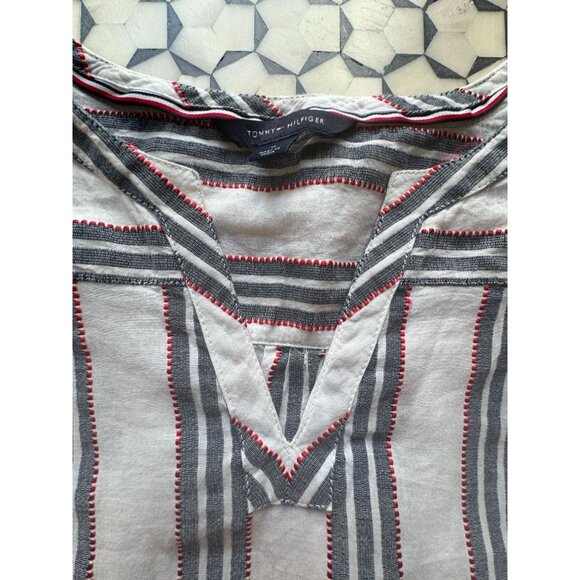 Tommy Hilfiger Sleeveless Striped Cotton Top – Size M – Red White & Blue - Picture 8 of 8